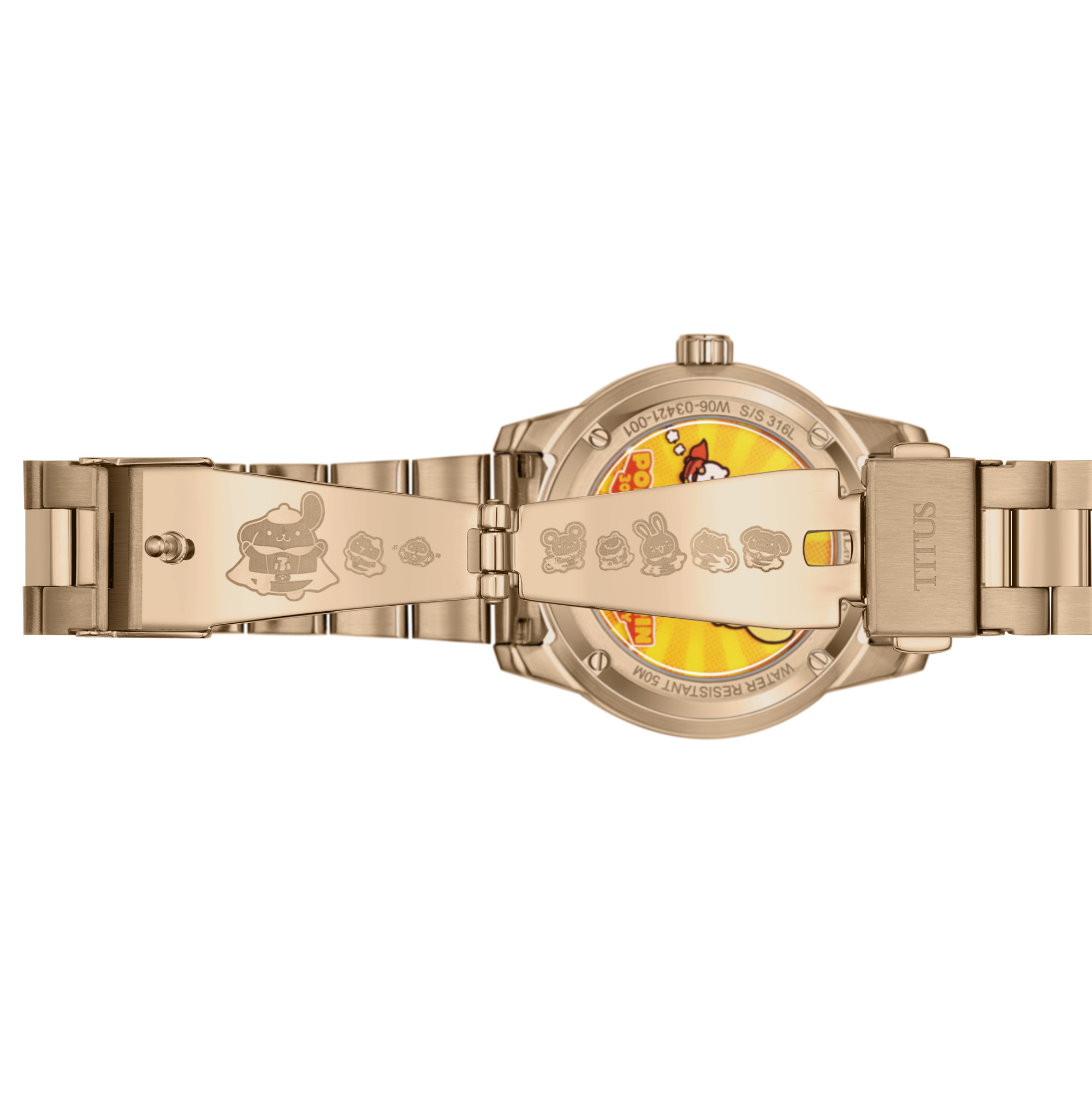 Solvil et Titus Pompompurin多功能石英不鏽鋼腕錶 W06-03421-001