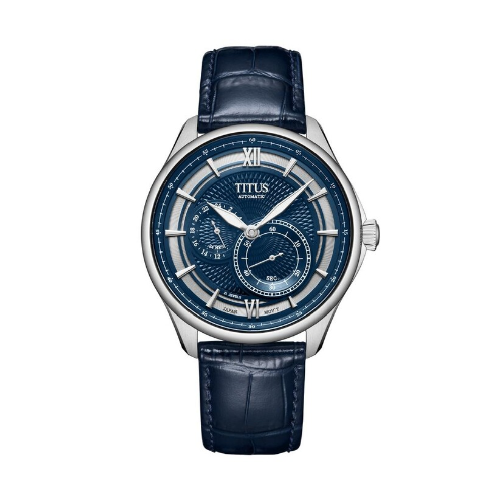 Classic多功能自動機械皮革腕錶 W06-03332-001