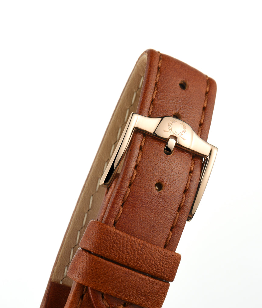 Sonvilier三針日期顯示瑞士製自動機械皮革腕錶 W06-03060-003