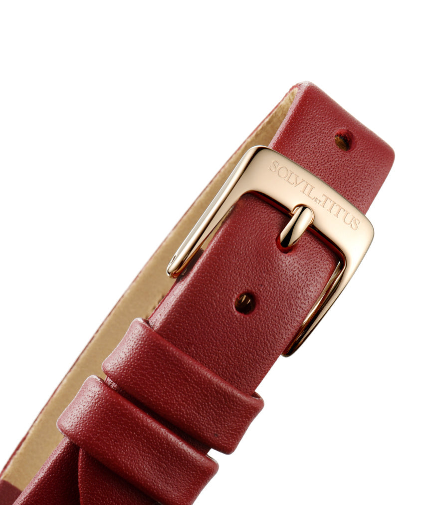 Interlude三針石英皮革腕錶 W06-03141-004