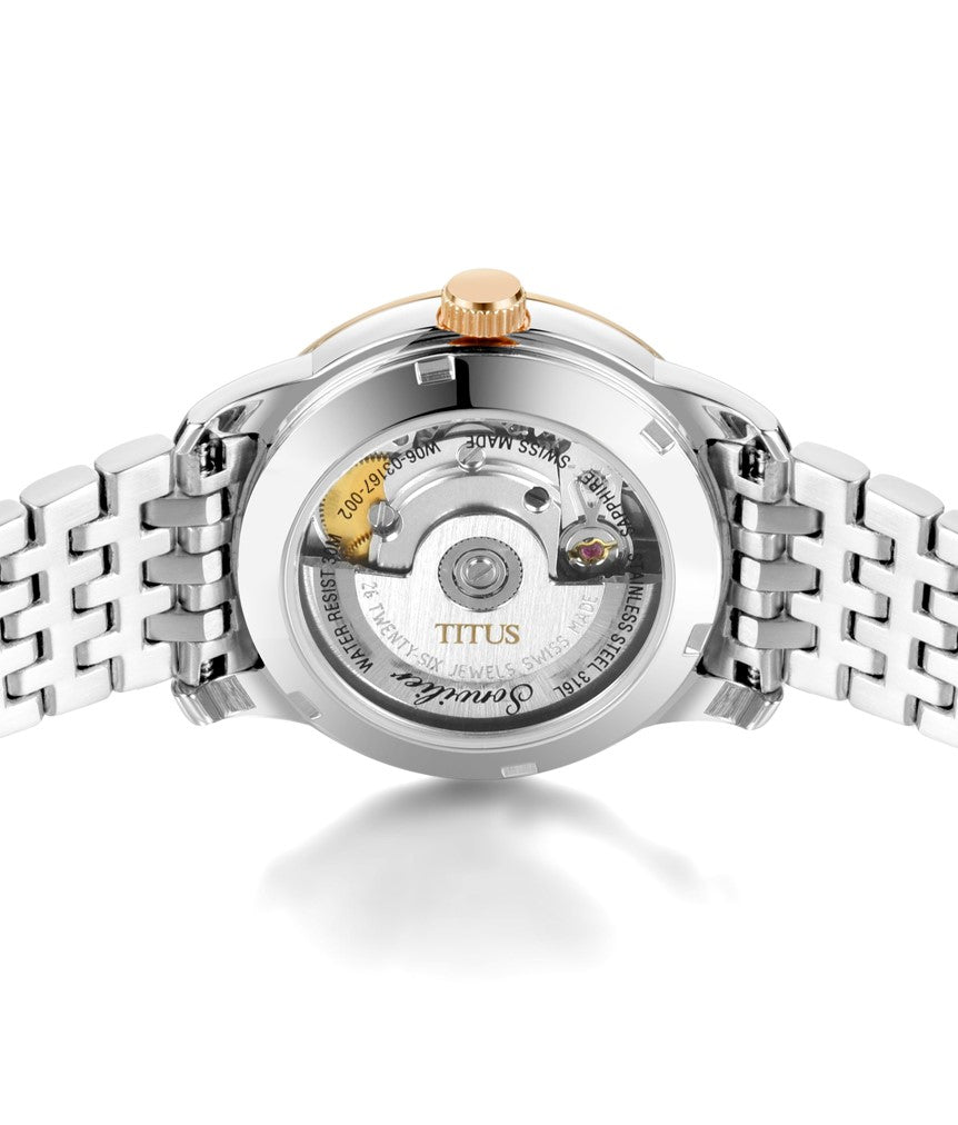 Sonvilier三針日期顯示瑞士製自動機械不鏽鋼腕錶 W06-03167-002