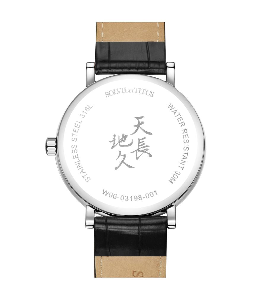 Classicist多功能石英皮革腕錶 W06-03198-001
