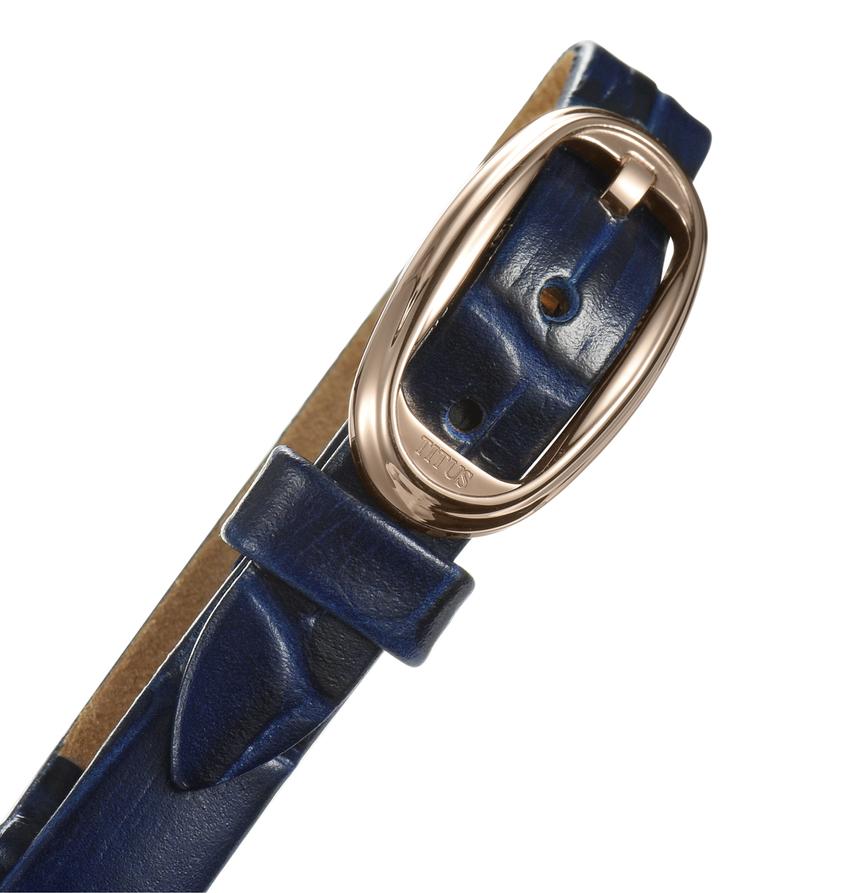 Once兩針石英皮革腕錶 W06-03207-004