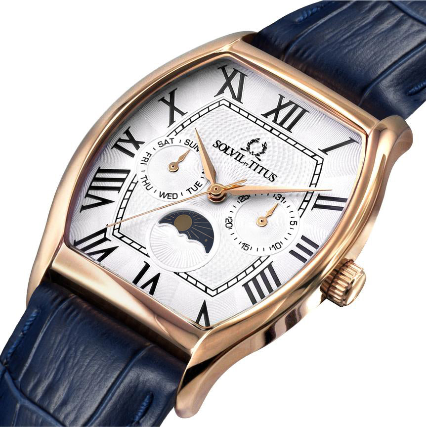 Barista多功能晝夜顯示石英皮革腕錶 W06-03219-002