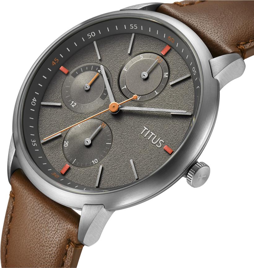 Nordic Tale多功能石英皮革腕錶 W06-03231-003