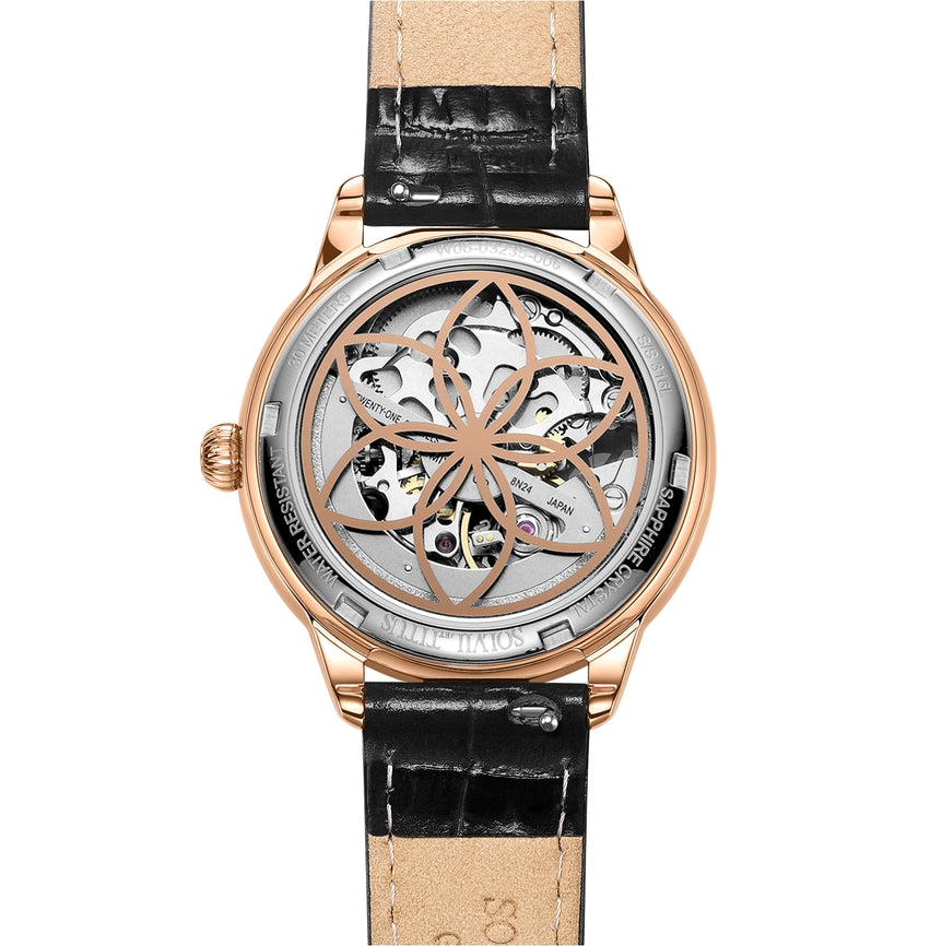 Classic三針自動機械皮革腕錶 W06-03235-006