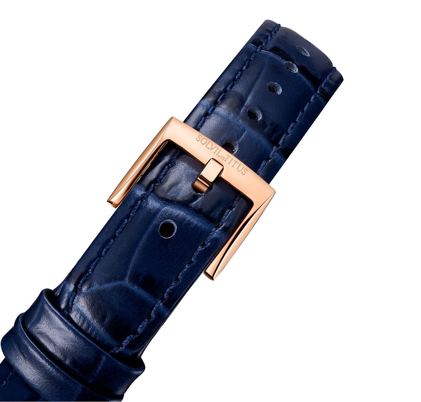 Classic三針自動機械皮革腕錶 W06-03235-007