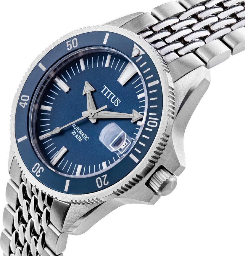 Valor三針日期顯示自動機械不鏽鋼腕錶 W06-03250-002