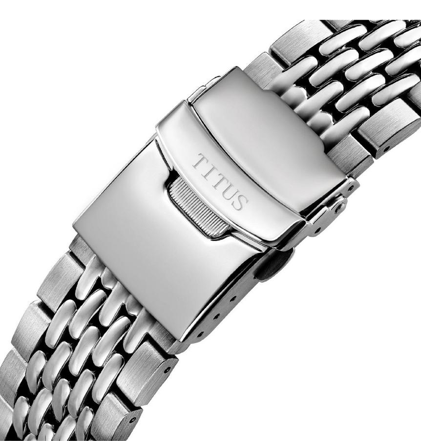 Valor三針日期顯示自動機械不鏽鋼腕錶 W06-03250-002