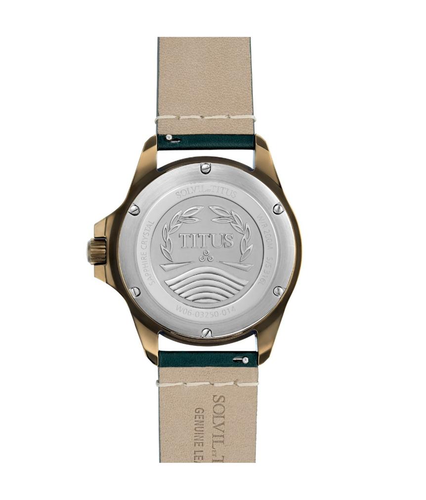 Valor三針日期顯示自動機械皮革腕錶 W06-03250-014