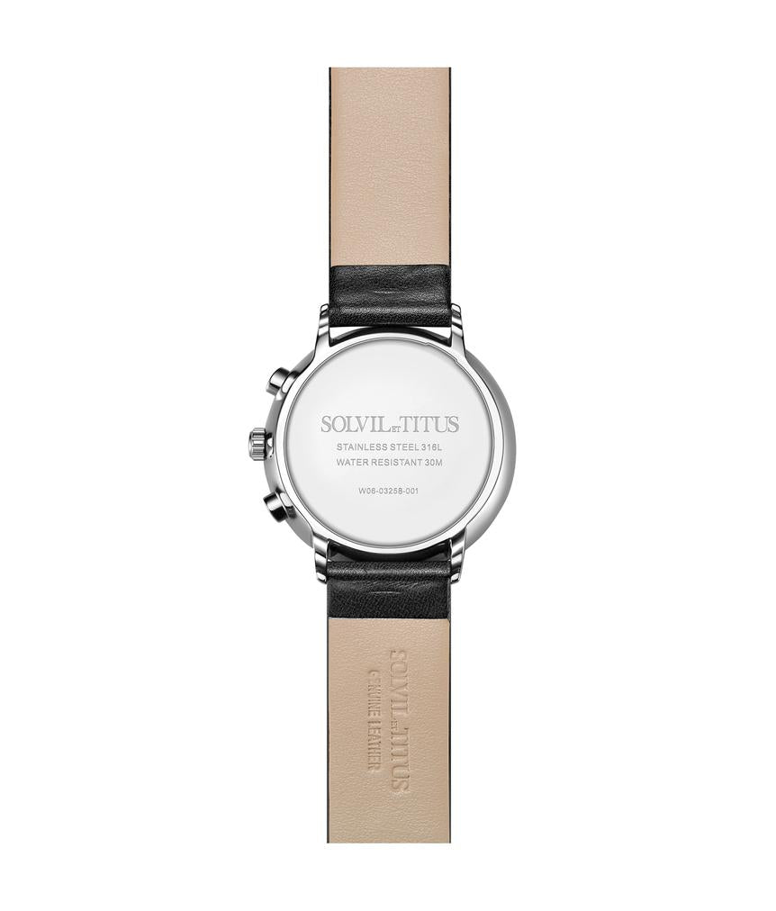 Interlude多功能石英皮革腕錶 W06-03258-001