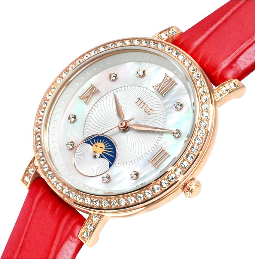 Fair Lady三針晝夜顯示石英皮革腕錶 W06-03261-004