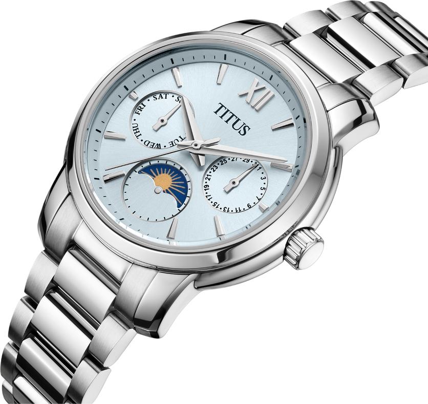 Devot多功能晝夜顯示石英不鏽鋼腕錶 W06-03262-007