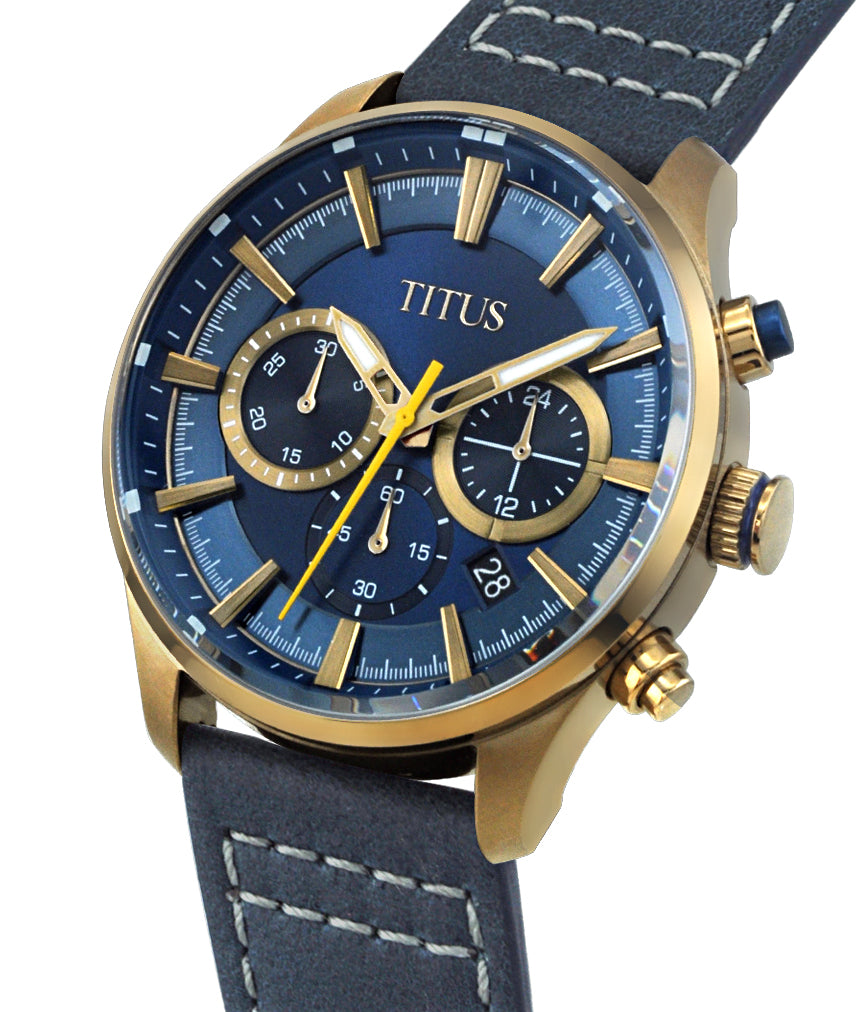 Saber計時石英皮革腕錶 W06-03287-012