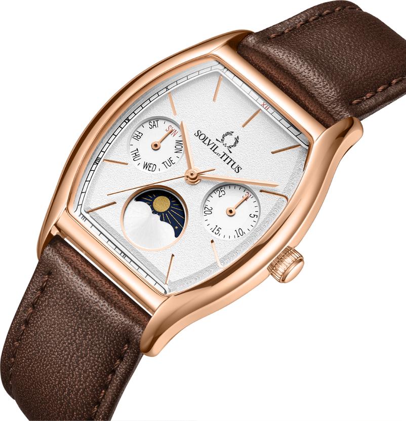 Barista多功能石英皮革腕錶 W06-03324-002