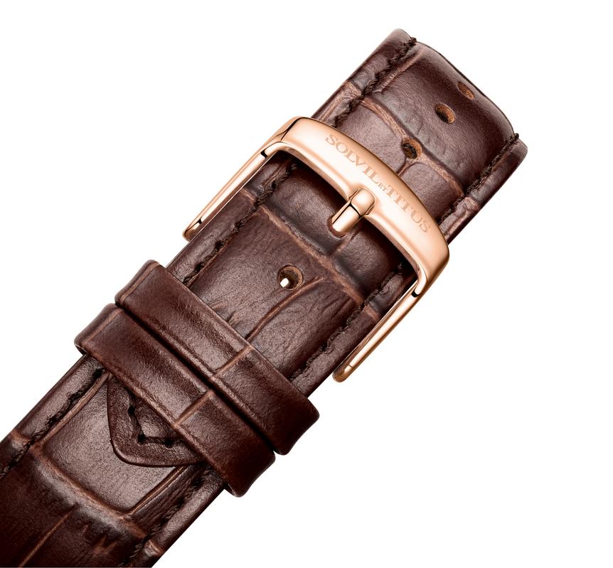 Barista三針日期顯示石英皮革腕錶 W06-03325-003