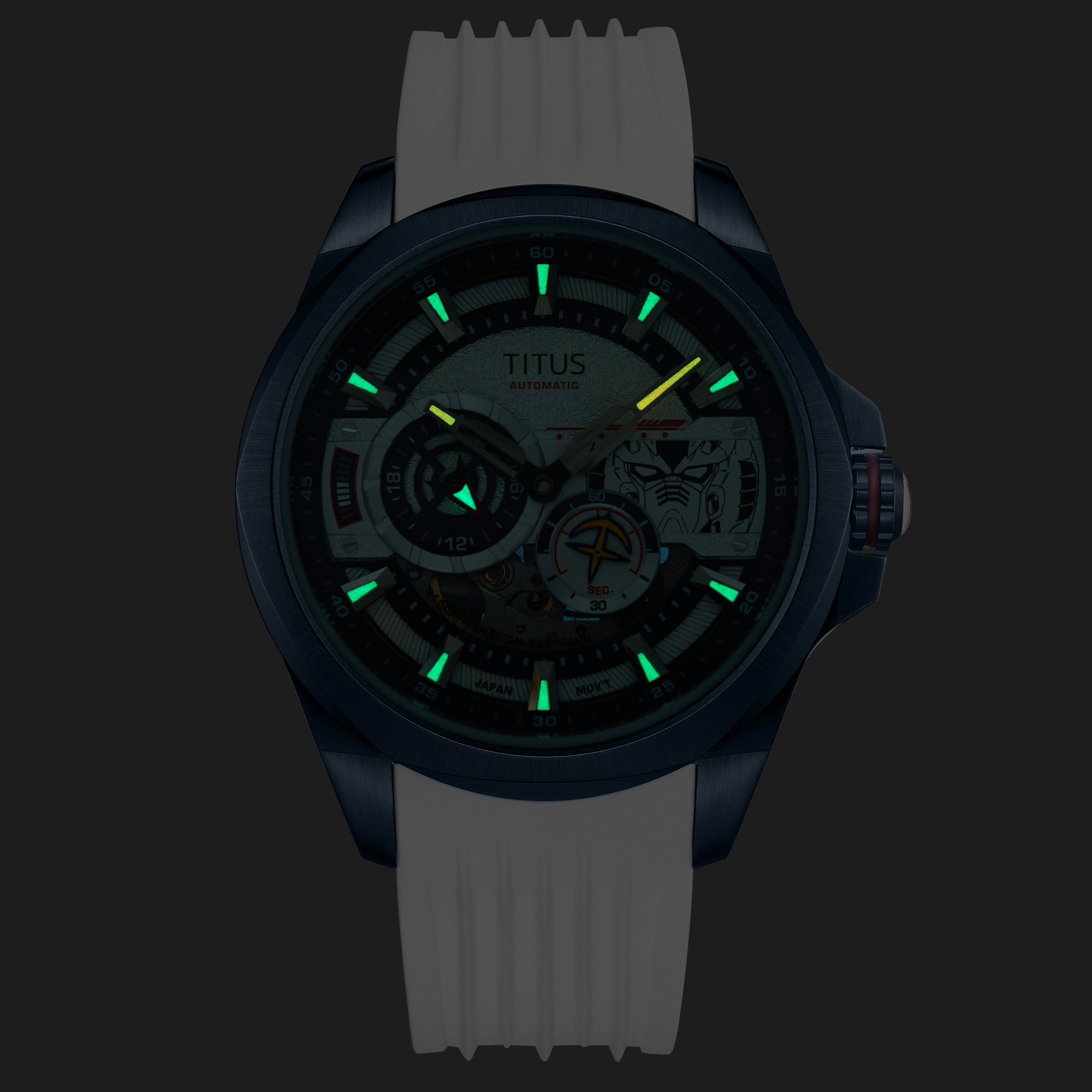 Solvil et Titus x Gundam多功能自動機械矽膠腕錶 W06-03328-001