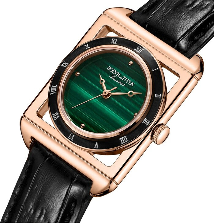 The Letter三針石英皮革腕錶 W06-03266-005