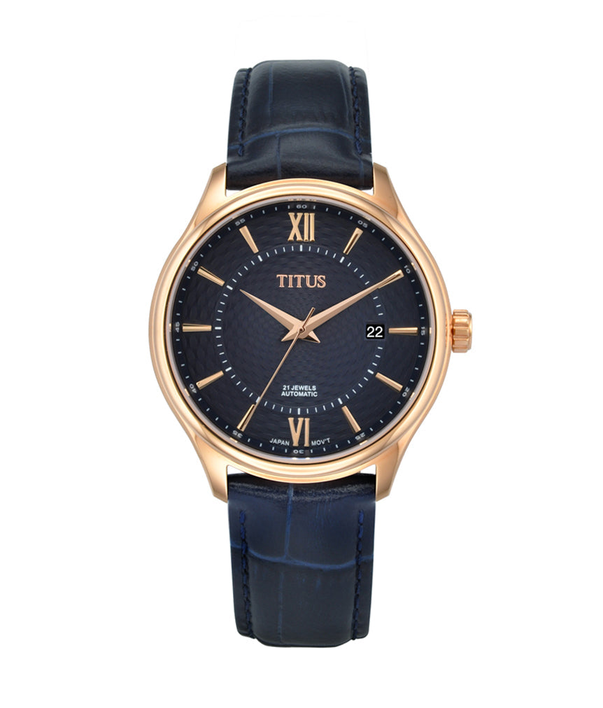 Silverlight三針自動機械皮革腕錶 W06-03229-013