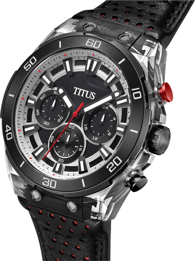 Modernist計時石英皮革腕錶 W06-03285-009