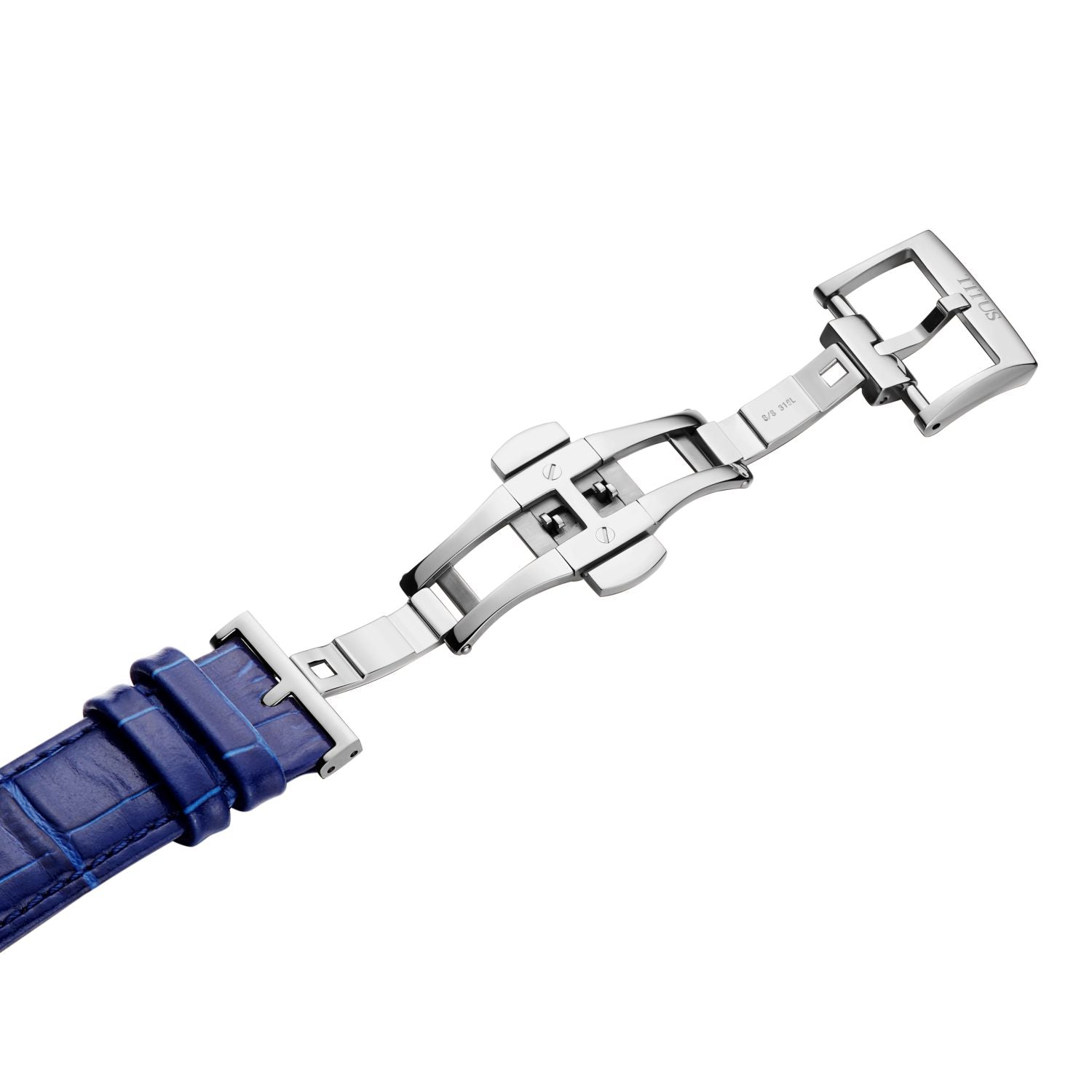 Exquisite三針日期顯示自動機械皮革腕錶 W06-03273-001