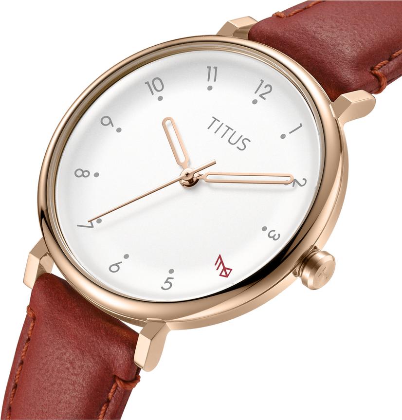 Nordic Tale三針石英皮革腕錶 W06-03161-002