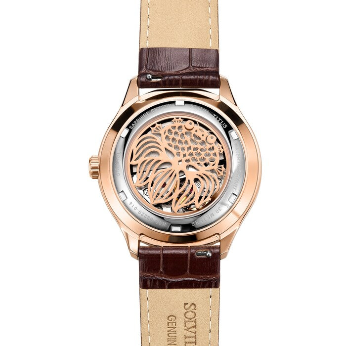 Silverlight三針自動機械皮革腕錶 W06-03229-014