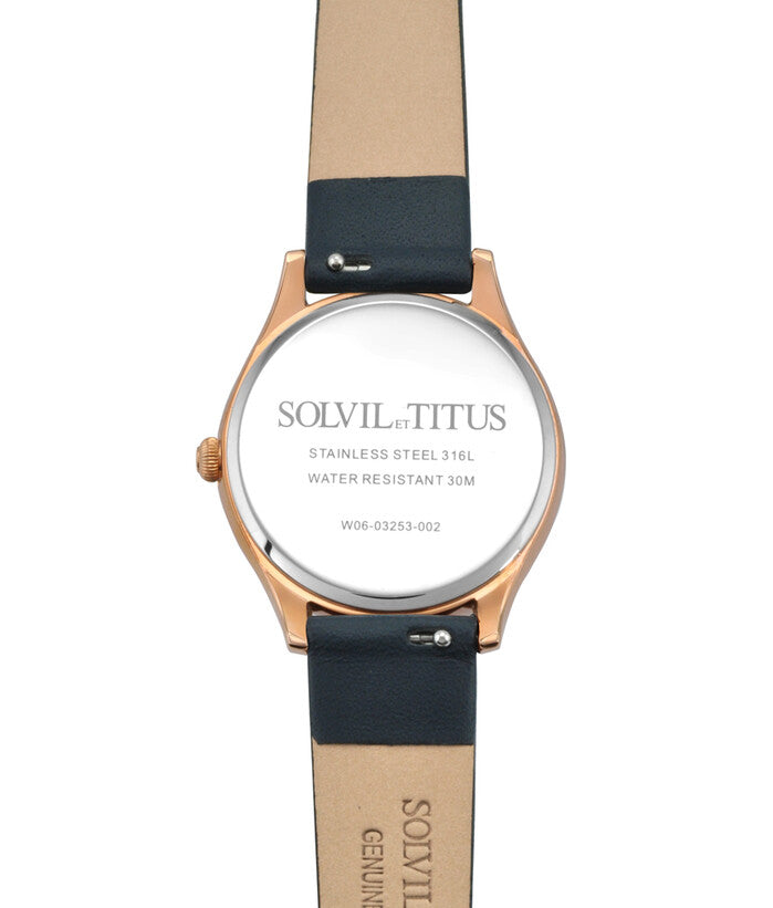 Classicist三針日期顯示石英皮革腕錶 W06-03253-004