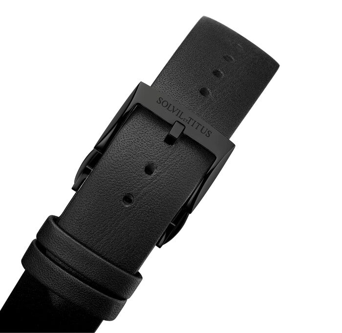 Exquisite 三針自動機械皮革腕錶 W06-03277-008