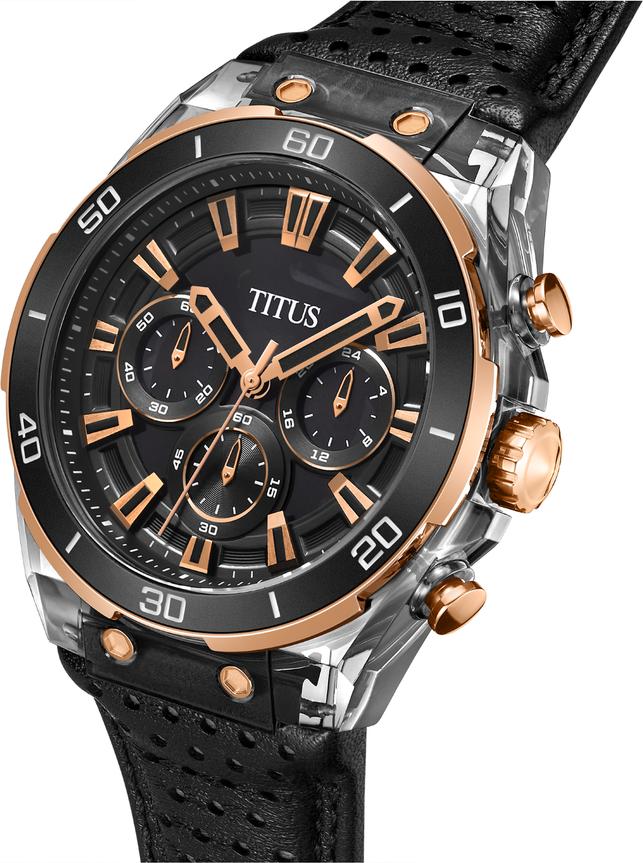 Modernist計時石英皮革腕錶 W06-03285-003