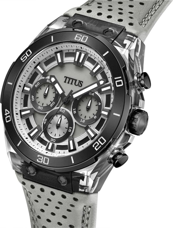 Modernist計時石英皮革腕錶 W06-03285-007