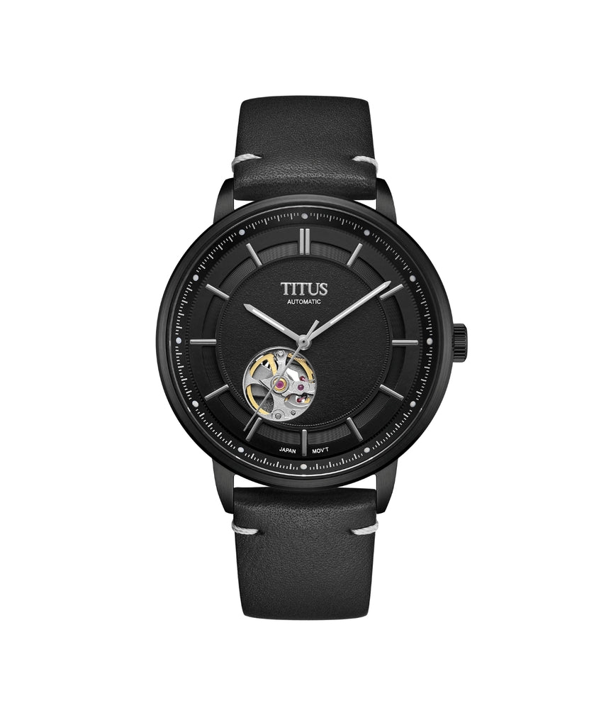 Exquisite 三針自動機械皮革腕錶 W06-03277-008