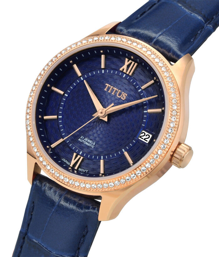 Silverlight三針自動機械皮革腕錶 W06-03230-014