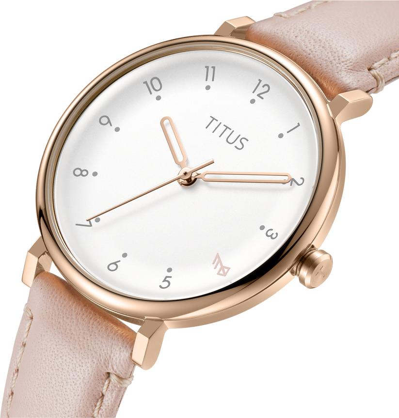 Nordic Tale三針石英皮革腕錶 W06-03161-003