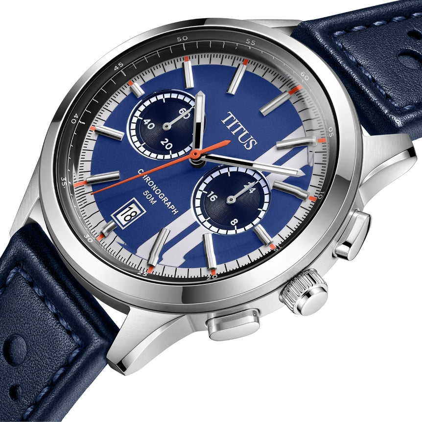 Bravo計時石英皮革腕錶 W06-03236-017