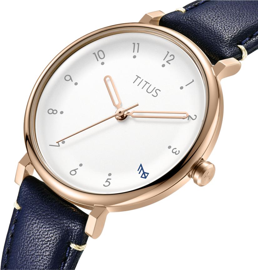 Nordic Tale三針石英皮革腕錶 W06-03161-004