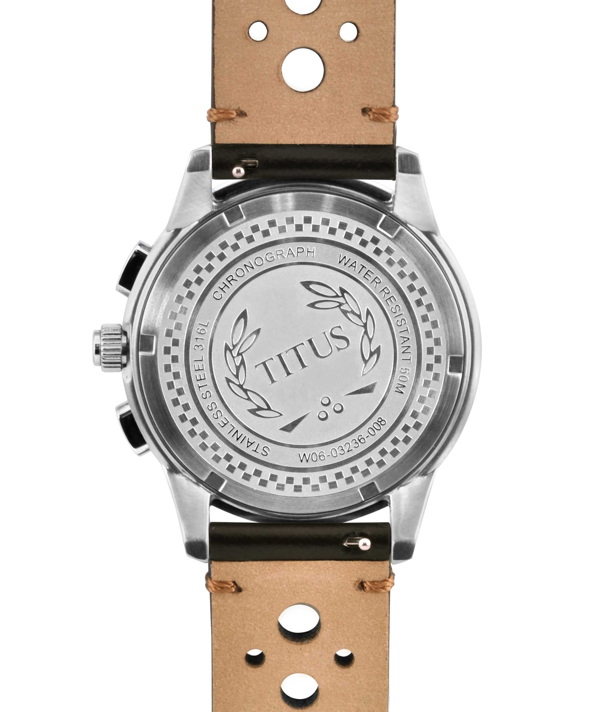 Bravo計時石英皮革腕錶 W06-03236-008