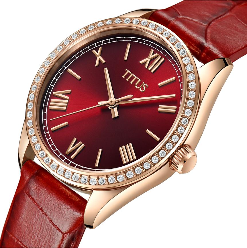 Fair Lady三針石英皮革腕錶 W06-03150-010