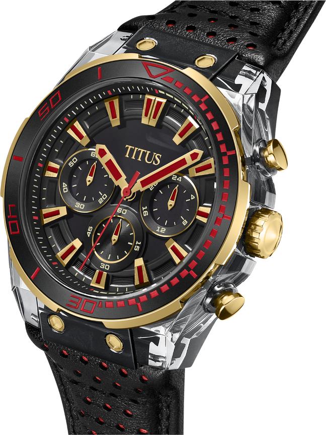 Modernist計時石英皮革腕錶 W06-03297-001