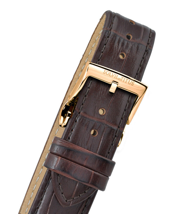 Silverlight三針自動機械皮革腕錶 W06-03229-014