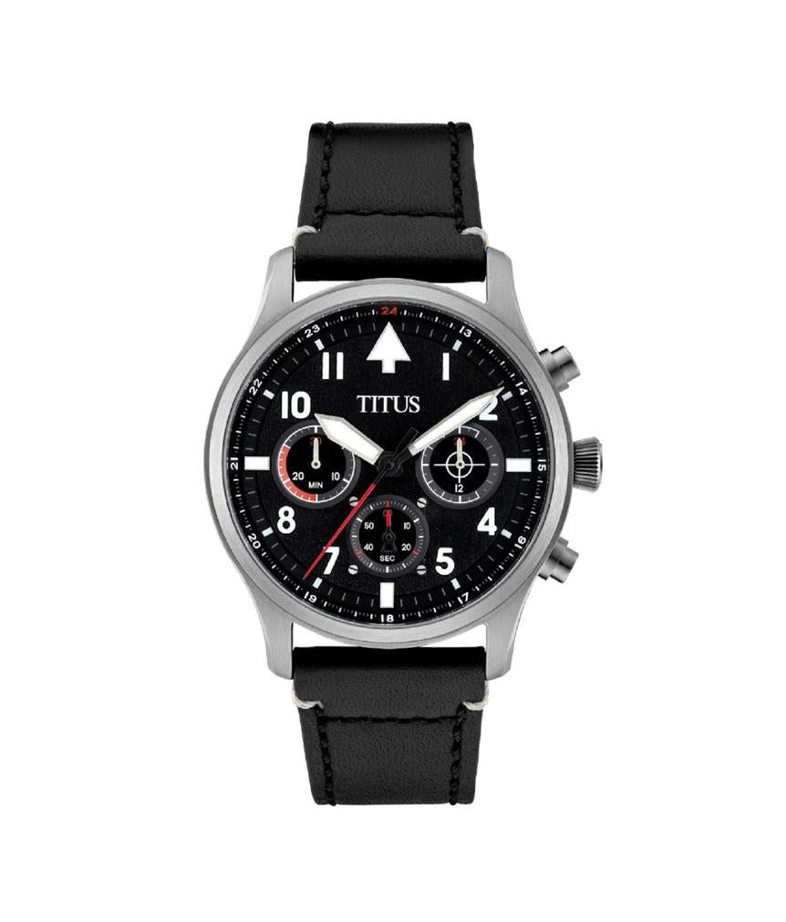 Modernist計時石英皮革腕錶 W06-03249-001