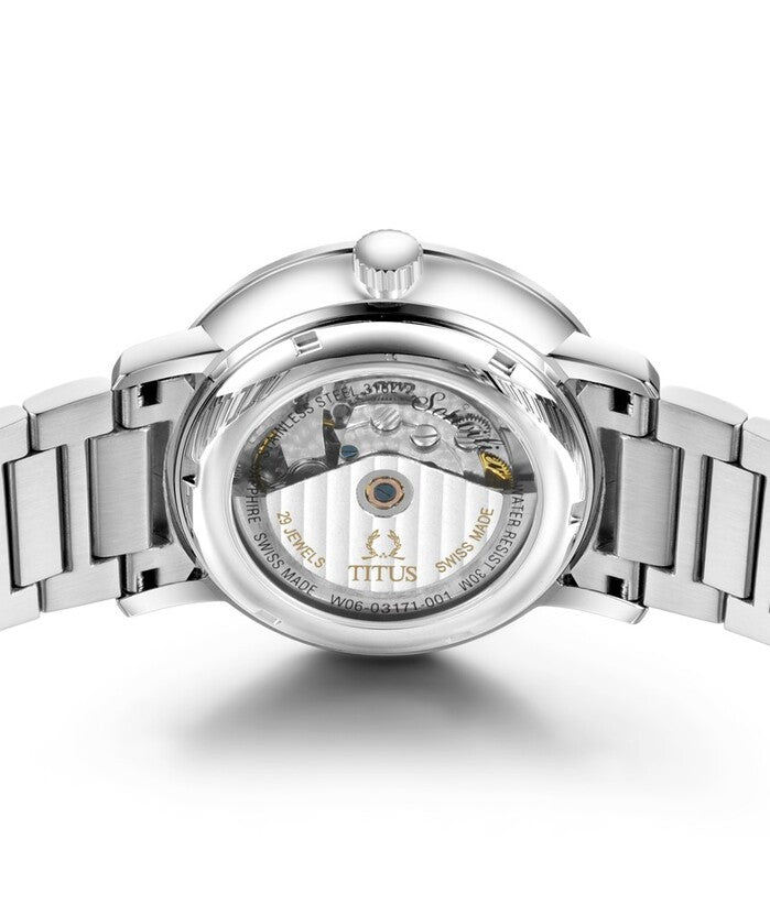 Sonvilier三針日期顯示瑞士製自動機械不鏽鋼腕錶 W06-03171-001