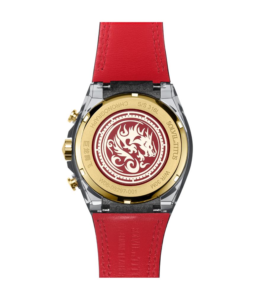 Modernist計時石英皮革腕錶 W06-03297-001