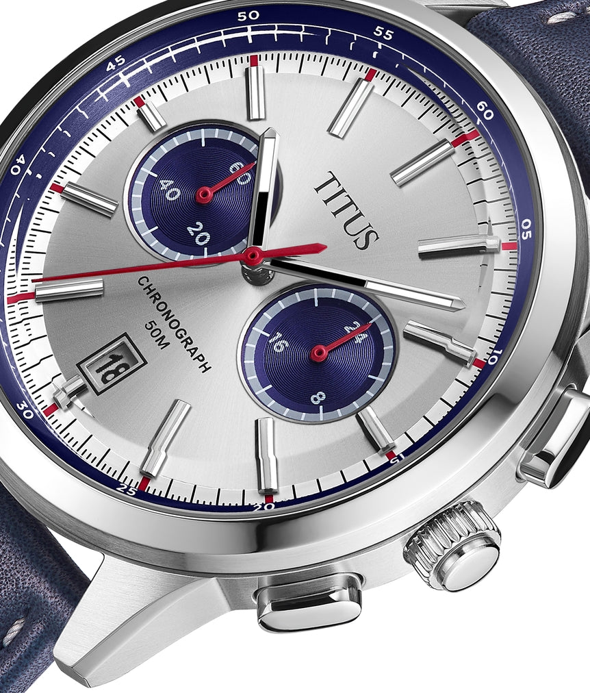 Bravo計時石英皮革腕錶 W06-03236-013