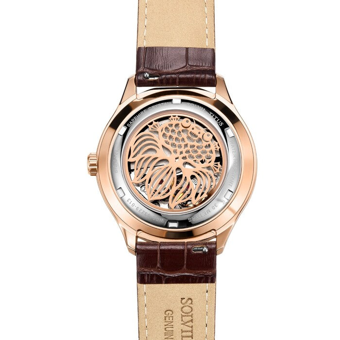 Silverlight三針自動機械皮革腕錶 W06-03229-013