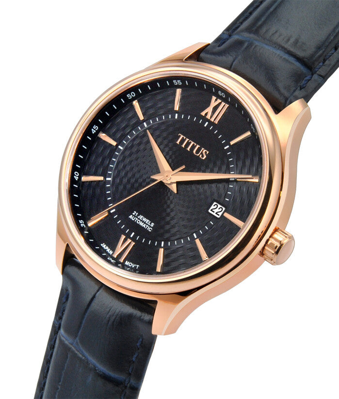 Silverlight三針自動機械皮革腕錶 W06-03229-013