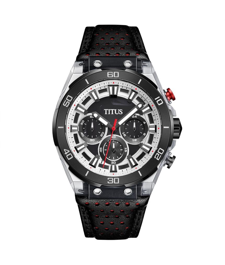 Modernist計時石英皮革腕錶 W06-03285-009