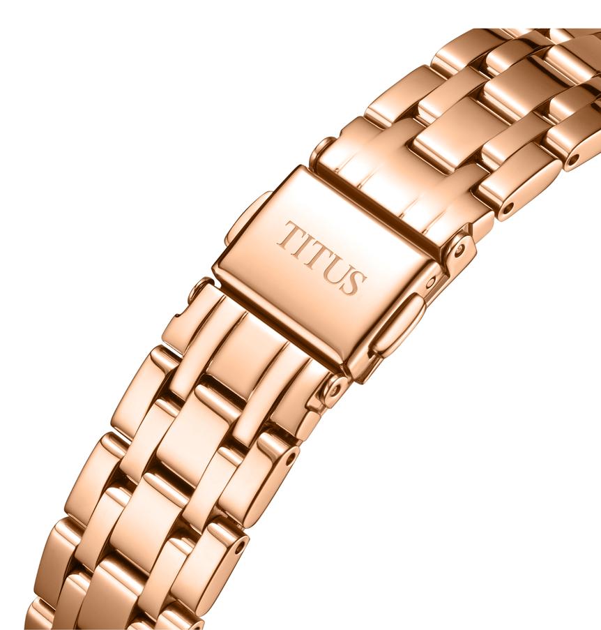 Exquisite三針日期顯示自動機械不鏽鋼腕錶 W06-03274-004