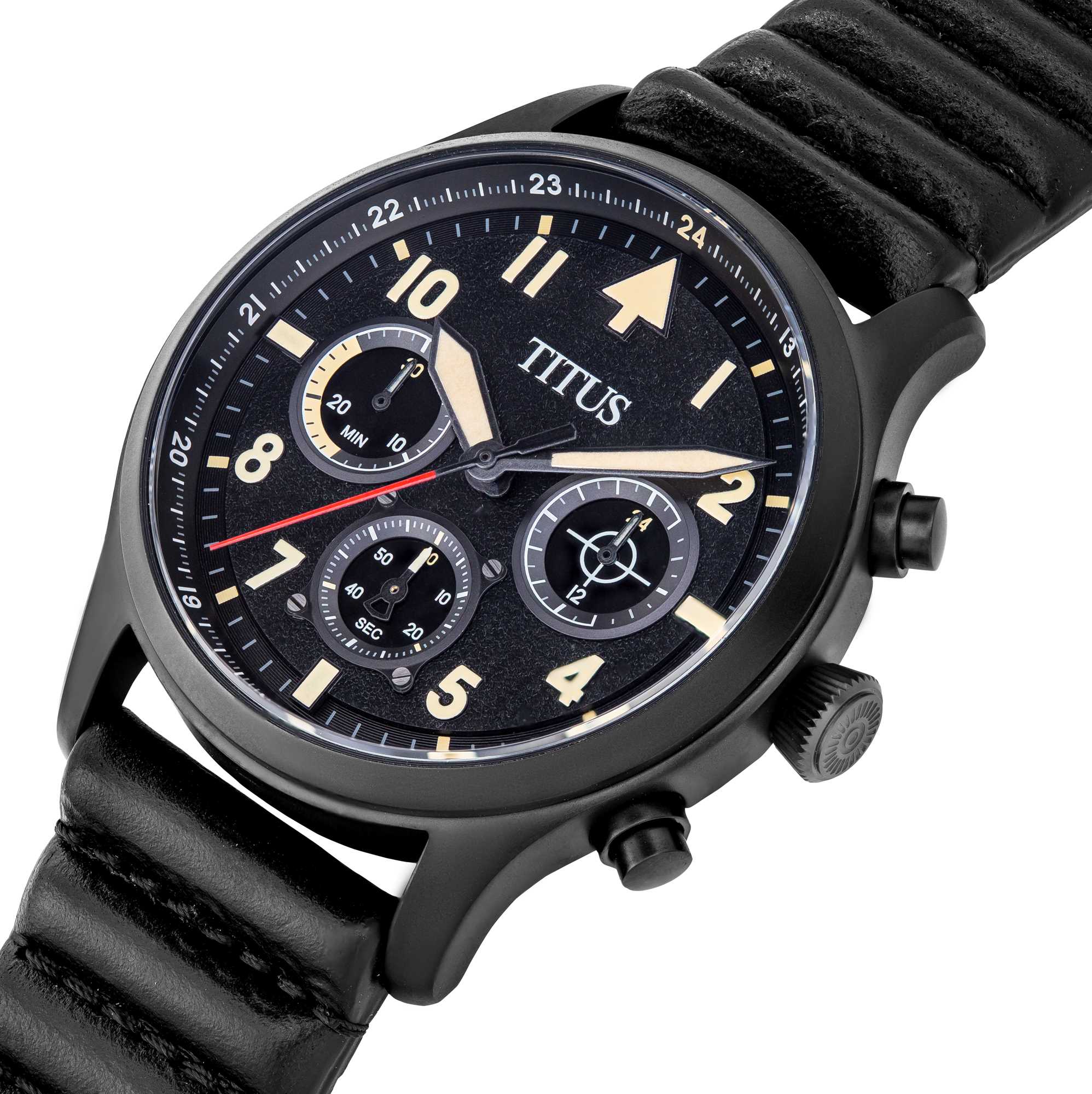 Modernist計時石英皮革腕錶 W06-03249-006