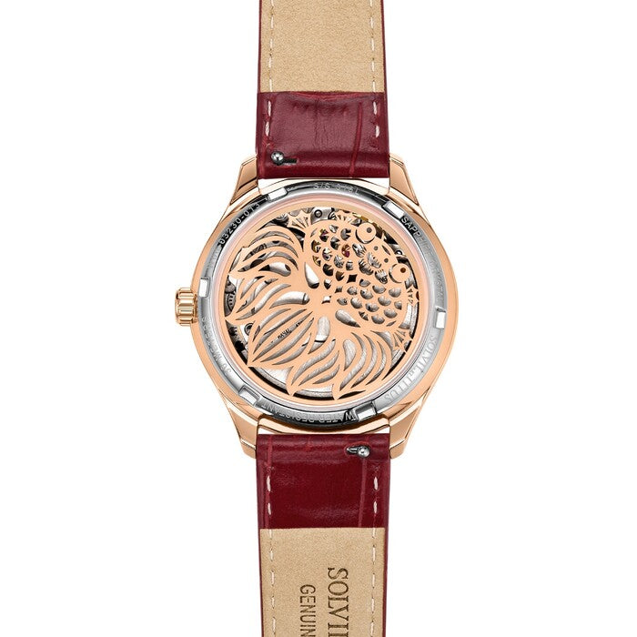 Silverlight三針自動機械皮革腕錶 W06-03230-013